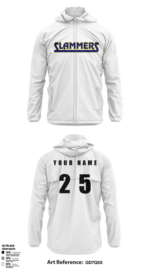 Windbreaker, Slammers FP, Softball, Teamtime, Team time, sublimation, custom sports apparel, team uniforms, spirit wear, spiritwear, sports uniforms, custom shirts, team store, custom team store, fundraiser sports, apparel fundraiser