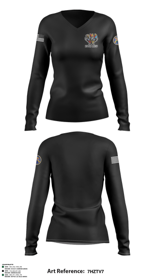 Women's Long Sleeve Vneck Shirt, , Marines, Teamtime, Team time, sublimation, custom sports apparel, team uniforms, spirit wear, spiritwear, sports uniforms, custom shirts, team store, custom team store, fundraiser sports, apparel fundraiser