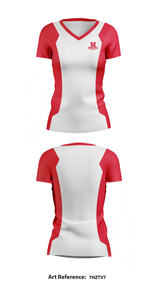 Women's Short Sleeve Vneck Shirt, University of Nebraska Golf, Golf, Teamtime, Team time, sublimation, custom sports apparel, team uniforms, spirit wear, spiritwear, sports uniforms, custom shirts, team store, custom team store, fundraiser sports, apparel fundraiser