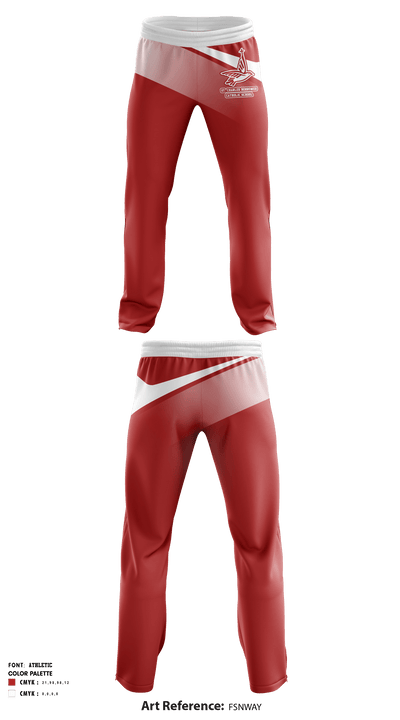 St Charles Borromeo Catholic School Football 87956502 Sweatpants - 1