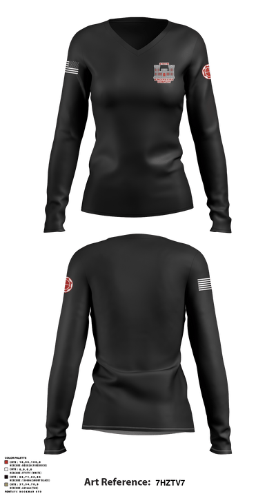 276th engineer company 74055705 Women's Long Sleeve V-neck Shirt - 3