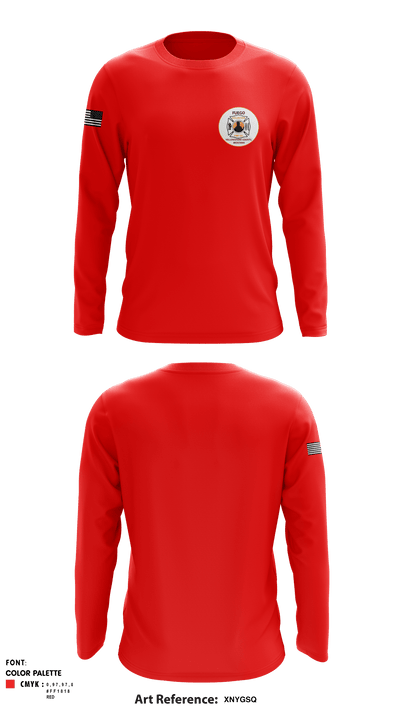 Fuego Volunteer Fire Company 45597069 Long Sleeve Performance Shirt - 1