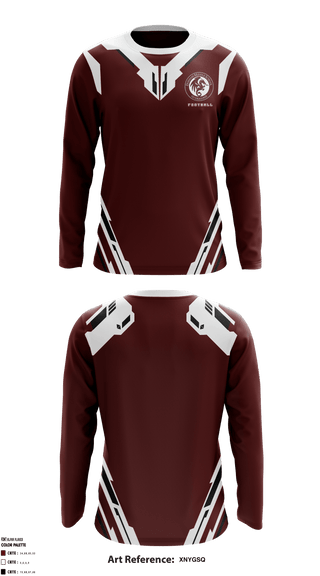 Long Sleeve Performance Shirt, Durham Middle School Football, Football, Teamtime, Team time, sublimation, custom sports apparel, team uniforms, spirit wear, spiritwear, sports uniforms, custom shirts, team store, custom team store, fundraiser sports, apparel fundraiser