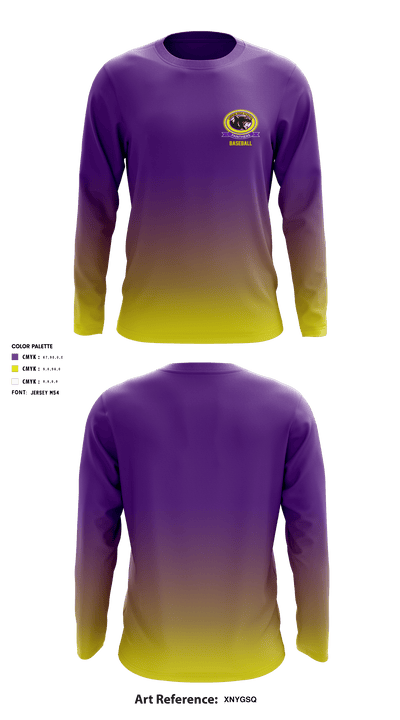 Lufkin High School Baseball 5114967 Long Sleeve Performance Shirt - 2