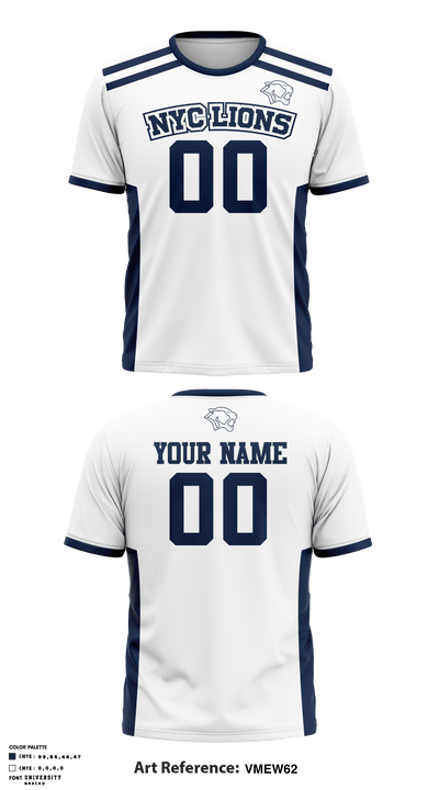 NYC Lions Football 16704302 Short Sleeve Performance Shirt - 1