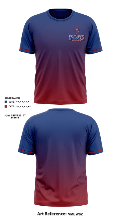Page High School Bowling 65646802 Short Sleeve Performance Shirt - 1
