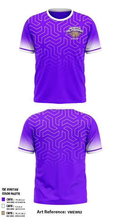 University of North Alabama Golf 30917491 Short Sleeve Performance Shirt - 1