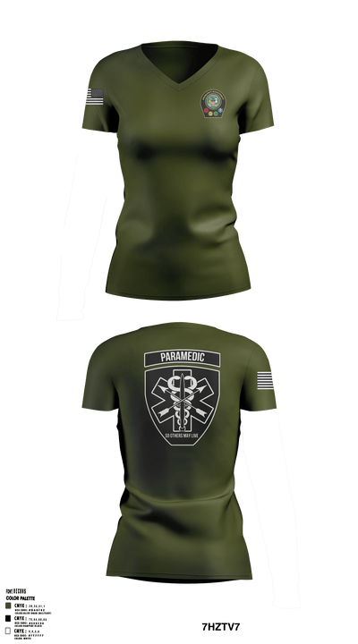 Madison county office of emergency management 88768300 Women's Short Sleeve V-neck Shirt - 3
