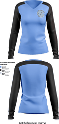Sharks 26226152 Women's Long Sleeve V-neck Shirt - 3
