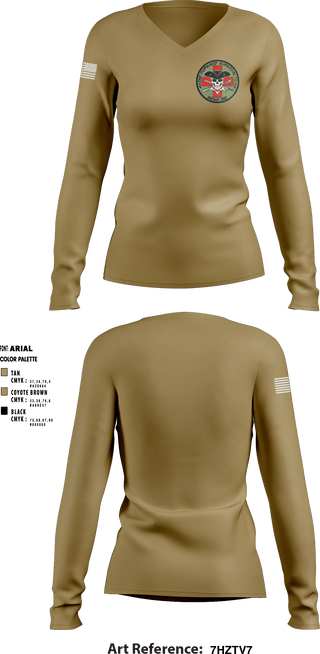 Women's Long Sleeve Vneck Shirt, , Army, Teamtime, Team time, sublimation, custom sports apparel, team uniforms, spirit wear, spiritwear, sports uniforms, custom shirts, team store, custom team store, fundraiser sports, apparel fundraiser