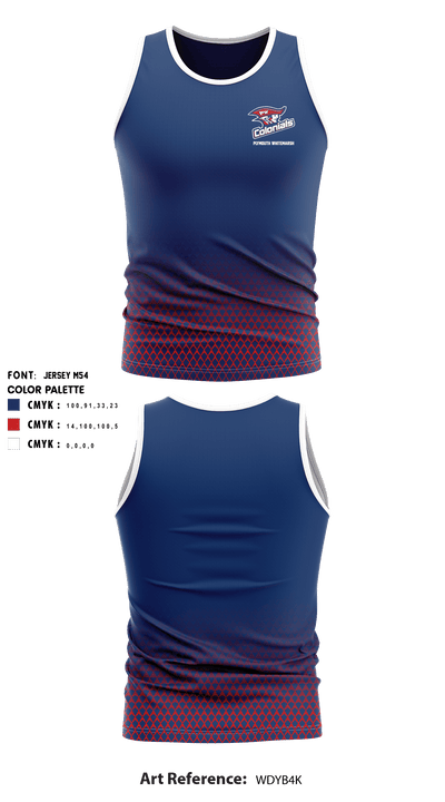 Plymouth Whitemarsh High School Cross Country 10498628 Tank Top - 1