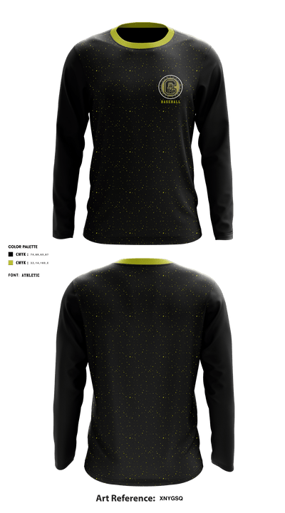 Central Magnet High School Baseball 83793746 Long Sleeve Performance Shirt - 1