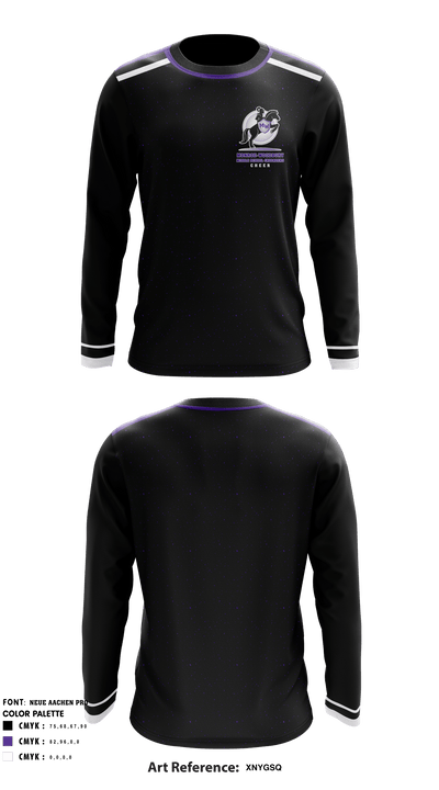 Monroe-Woodbury Middle School Crusaders Cheer 22485215 Long Sleeve Performance Shirt - 1