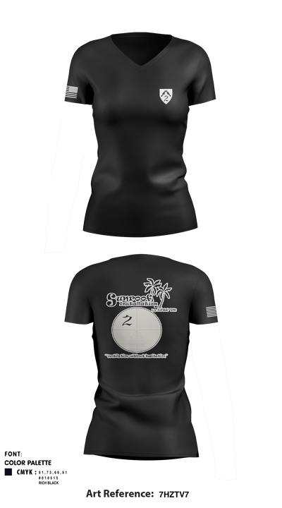 AOWC Unit 2 DM 1150009 Women's Short Sleeve V-neck Shirt - 1