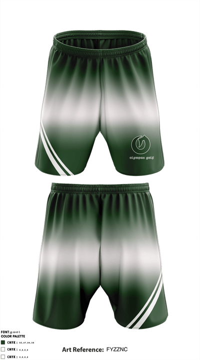 Olympus High School Golf 41989017 Athletic Shorts With Pockets - 1
