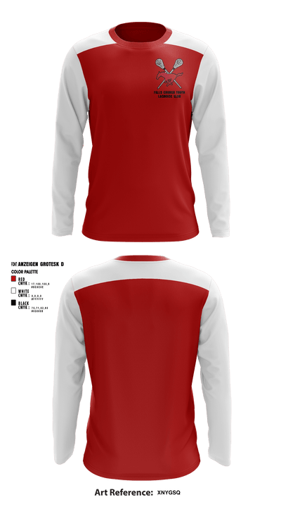 Falls Church Youth Lacrosse Club 59201486 Long Sleeve Performance Shirt - 1