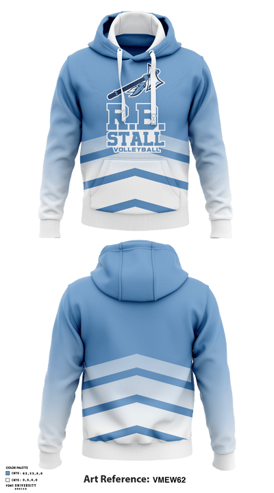 R B Stall High School Volleyball 96742384 Hoodie - 1