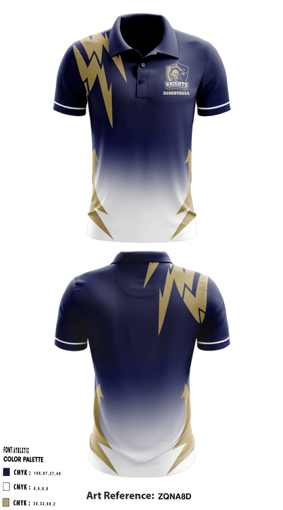 Knoch High School Basketball 22180481 Short Sleeve Performance Polo - 1