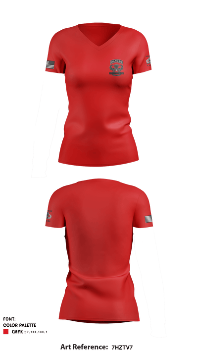 82nd 74750807 Women's Short Sleeve V-neck Shirt - 1