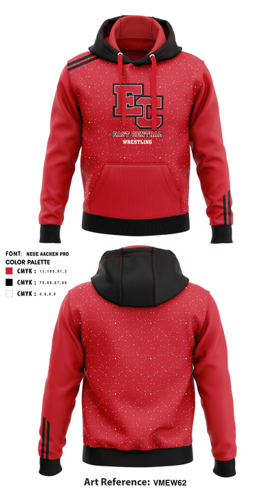 East Central High School Wrestling 77302407 Hoodie - 1