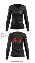B Troop 6-6 CAV 27154728 Women's Long Sleeve V-neck Shirt - 2