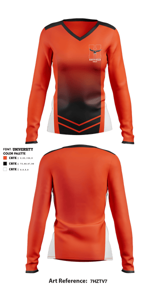 Women's Long Sleeve Vneck Shirt, Hayfield Secondary School Golf, Golf, Teamtime, Team time, sublimation, custom sports apparel, team uniforms, spirit wear, spiritwear, sports uniforms, custom shirts, team store, custom team store, fundraiser sports, apparel fundraiser