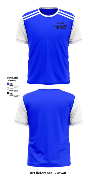 Short Sleeve Performance Shirt, Lisbon Blue Devils, Football, Teamtime, Team time, sublimation, custom sports apparel, team uniforms, spirit wear, spiritwear, sports uniforms, custom shirts, team store, custom team store, fundraiser sports, apparel fundraiser