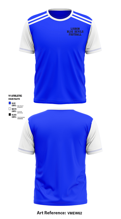 Lisbon Blue Devils 59036727 Short Sleeve Performance Shirt - 1