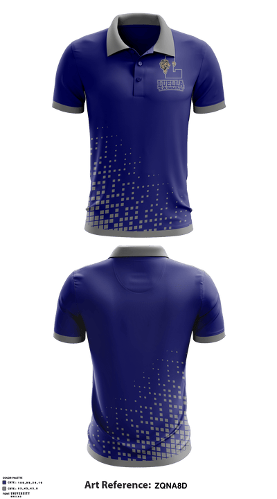 Luella High School Swimming 42999837 Short Sleeve Performance Polo - 1