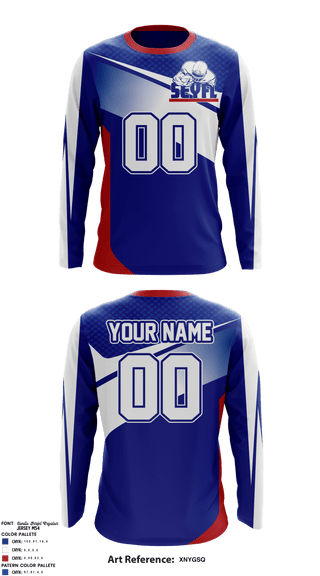 Long Sleeve Performance Shirt, Southeastern Youth Football League, Football, Teamtime, Team time, sublimation, custom sports apparel, team uniforms, spirit wear, spiritwear, sports uniforms, custom shirts, team store, custom team store, fundraiser sports, apparel fundraiser