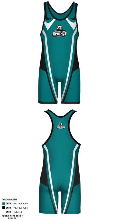 Canyon Springs Wrestling 45198779 Women's Track Singlet - 1