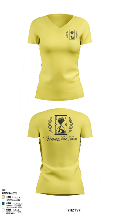 Keeping Time Farm 90678690 Women's Short Sleeve V-neck Shirt - 4