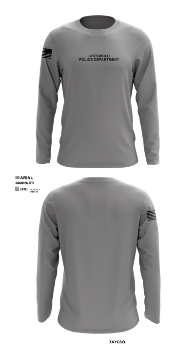 Cheswold Police Department 76769403 Long Sleeve Performance Shirt - 1