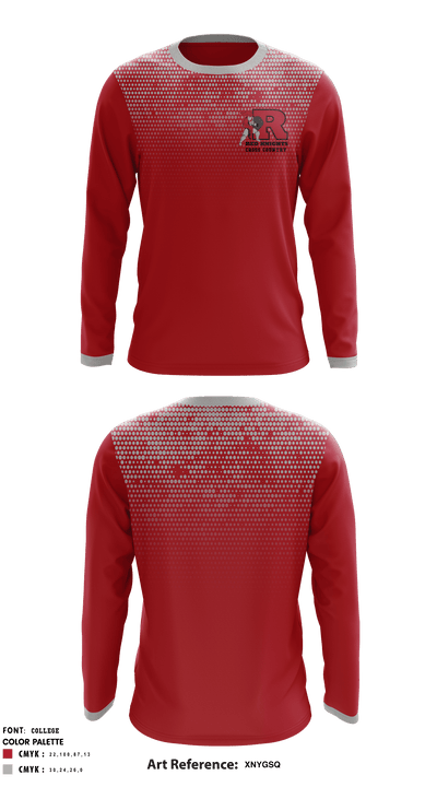 Reading High School Cross Country 87526146 Long Sleeve Performance Shirt - 1