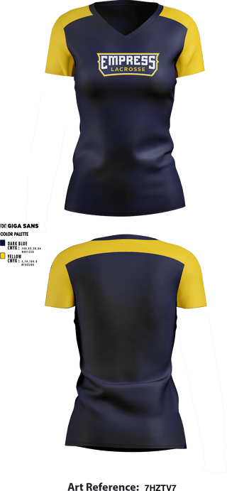 Women's Short Sleeve Vneck Shirt, Empress Lacrosse, Women's Lacrosse, Teamtime, Team time, sublimation, custom sports apparel, team uniforms, spirit wear, spiritwear, sports uniforms, custom shirts, team store, custom team store, fundraiser sports, apparel fundraiser