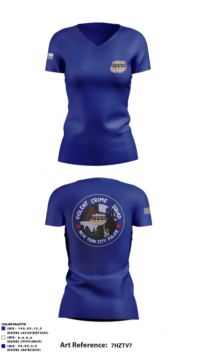 Violent crime squad 63022699 Women's Short Sleeve V-neck Shirt - 1
