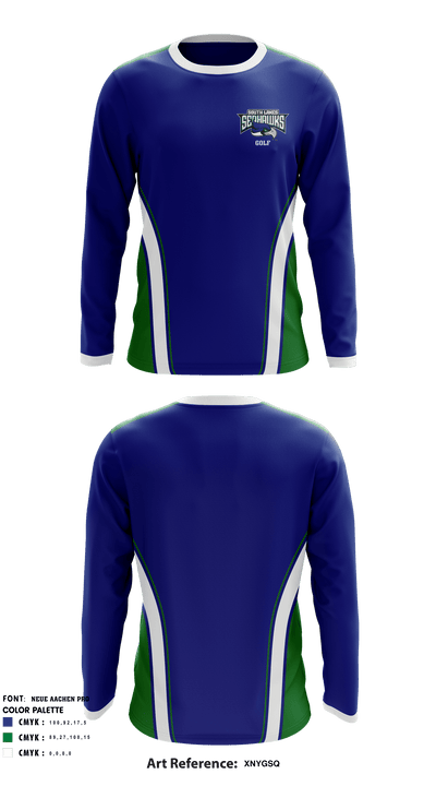 South Lakes High School Golf 66590591 Long Sleeve Performance Shirt - 1