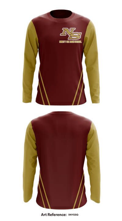 Ninety Six high school track and field 9377994 Long Sleeve Performance Shirt - 1