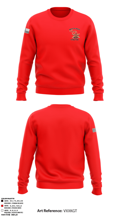 1/182 Field Artillery 5483002 Crew Neck Sweatshirt - 2