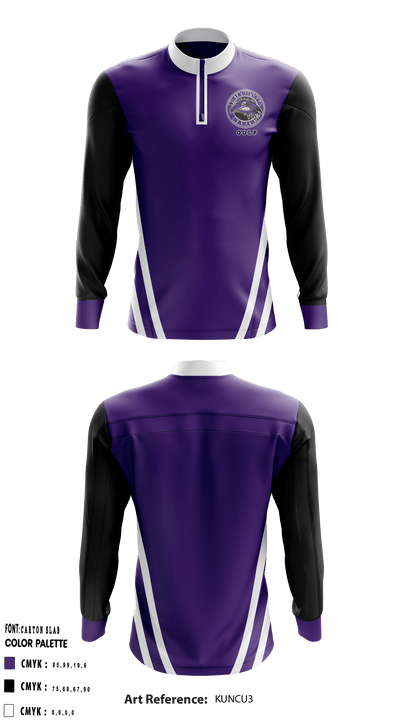 Vista Del Lago High School Golf 67197947 Quarter Zip Jacket - 1