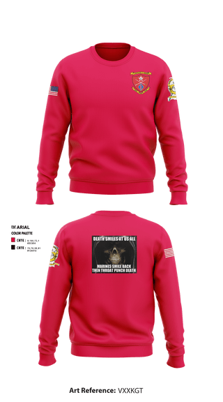 Crew Neck Sweatshirt, , Marines, Teamtime, Team time, sublimation, custom sports apparel, team uniforms, spirit wear, spiritwear, sports uniforms, custom shirts, team store, custom team store, fundraiser sports, apparel fundraiser