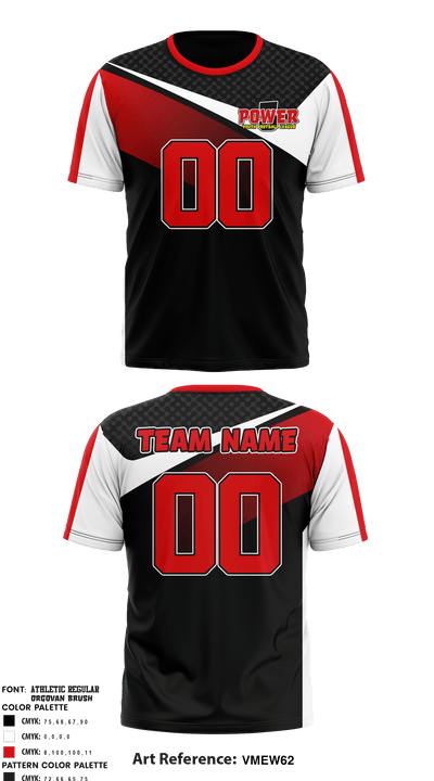 Power 5 Youth Football League 91423076 Short Sleeve Performance Shirt - 2