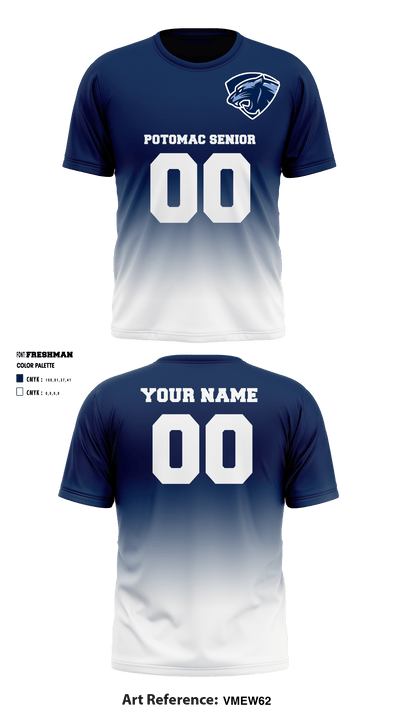 Potomac Senior High School Football 47990691 Short Sleeve Performance Shirt - 2
