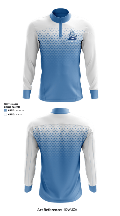 L D Bell High School Swimming 75166621 Quarter Zip Jacket - 1