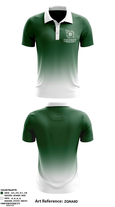 Belhaven University Tennis 61157209 Short Sleeve Performance Polo - 1