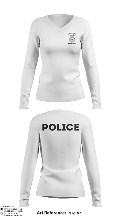 Sfs 72631557 Women's Long Sleeve V-neck Shirt - 14