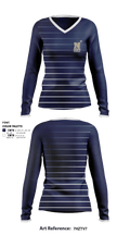 US Naval Academy Women's Tennis 46296376 Women's Long Sleeve V-neck Shirt - 1