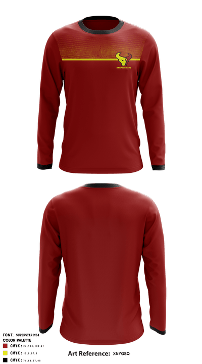 Hampton Cove Middle School 33906534 Long Sleeve Performance Shirt - 2