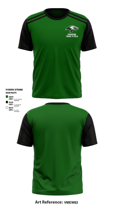 Pasadena High School Track 98345683 Short Sleeve Performance Shirt - 1