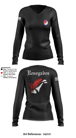 Women's Long Sleeve Vneck Shirt, , Army, Teamtime, Team time, sublimation, custom sports apparel, team uniforms, spirit wear, spiritwear, sports uniforms, custom shirts, team store, custom team store, fundraiser sports, apparel fundraiser
